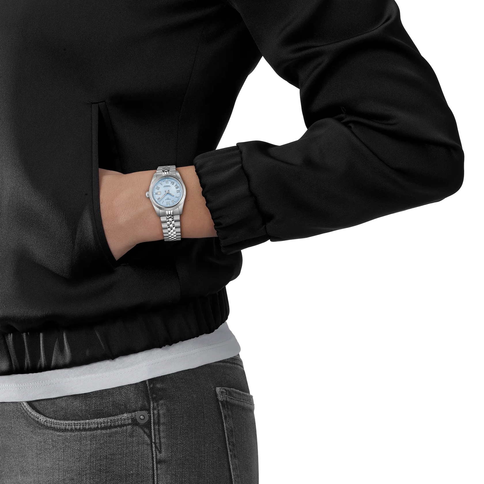 Tissot Ballade Powermatic 48 COSC 30mm Eisblau Damenuhr T156.208.11.353.00