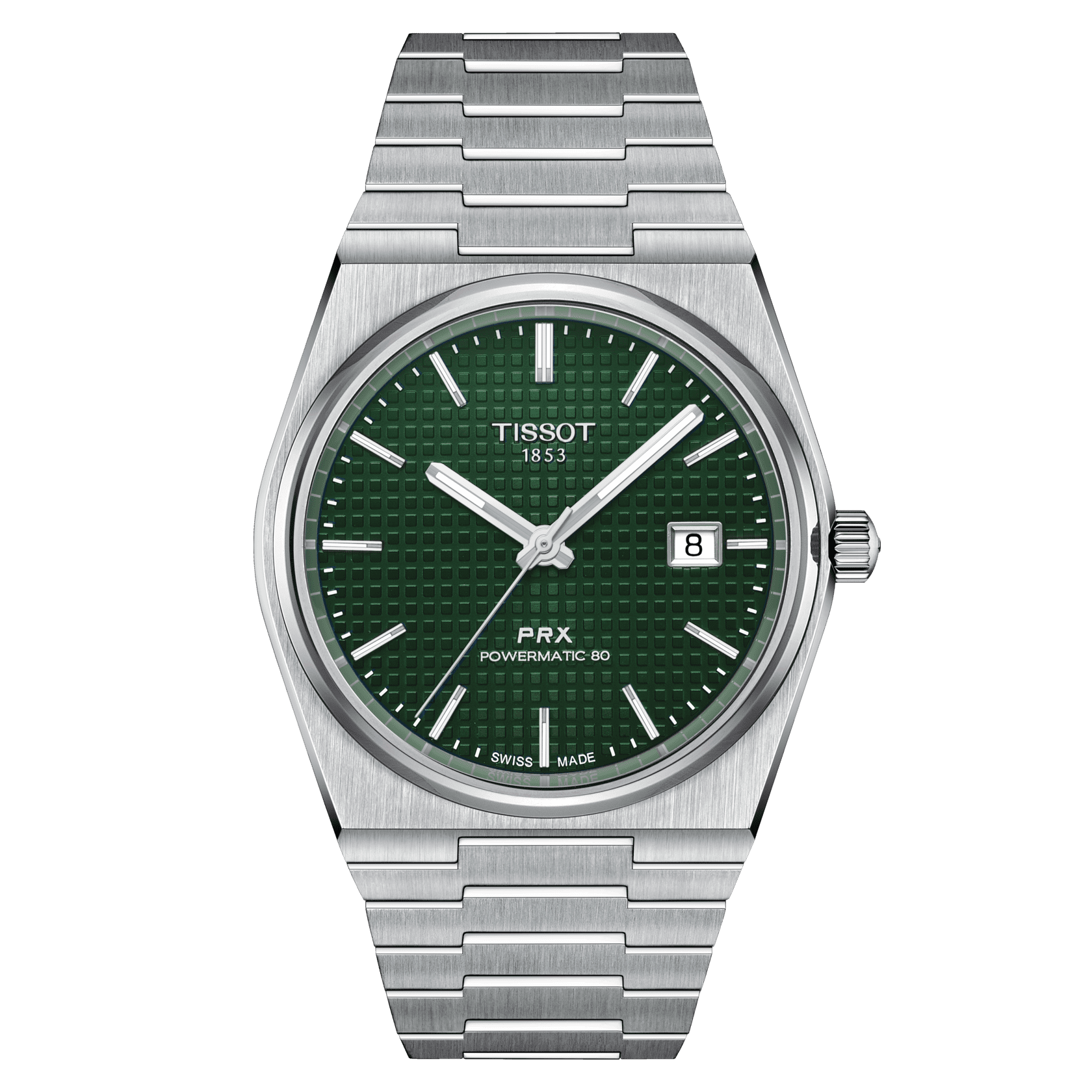T137-407-11-091-00 Tissot men's watch PRX Powermatic 80, T137.407.11.091.00 set with black leather strap