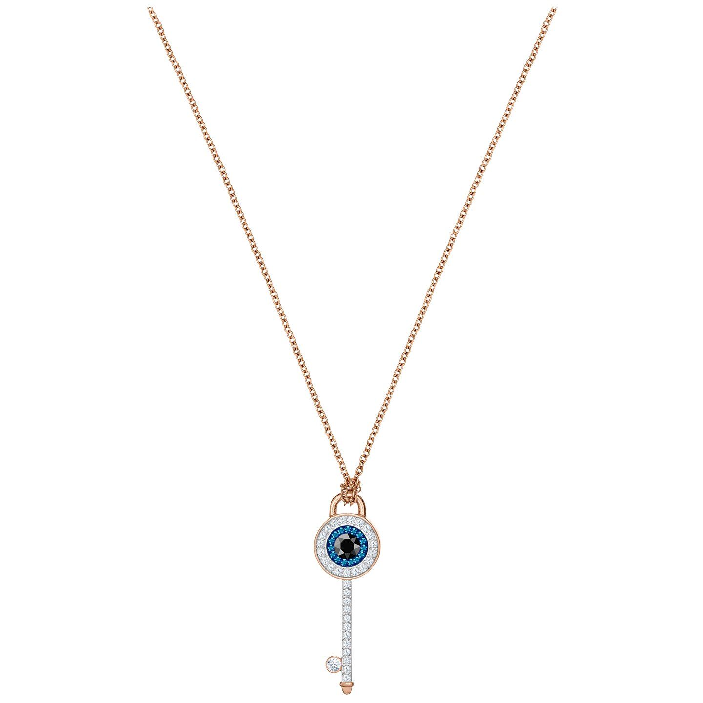 Swarovski Duo Evil Eye Anhänger, mehrfarbig, rosé Vergoldung 5437517