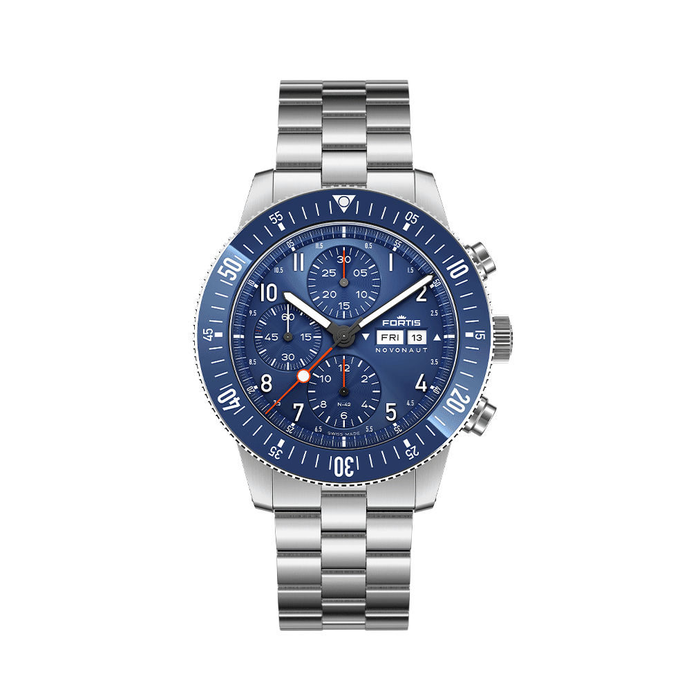 Fortis NOVONAUT N-42 Cobalt Blue Herrenuhr F2040012