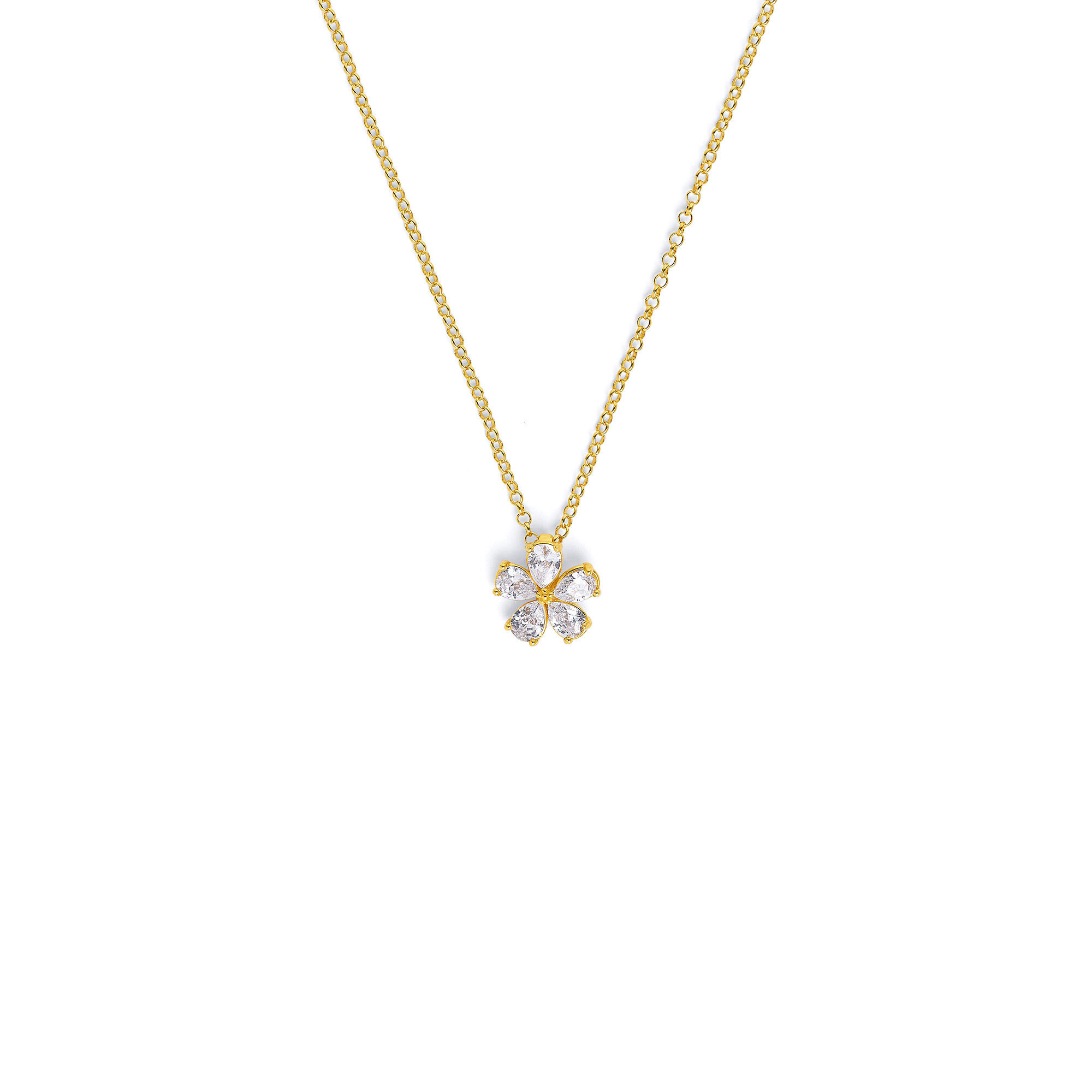 Bernd Wolf Kette Marga Designlinie Flowertimes, Blume, Zirkonia, 45cm