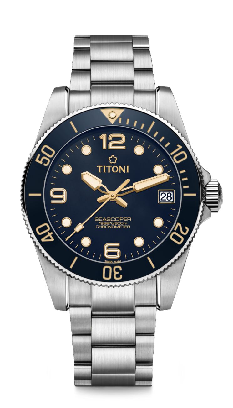 Titoni SEASCOPER RETRO CHRONOMETER 42MM Herrenuhr 83601 S-BO-255