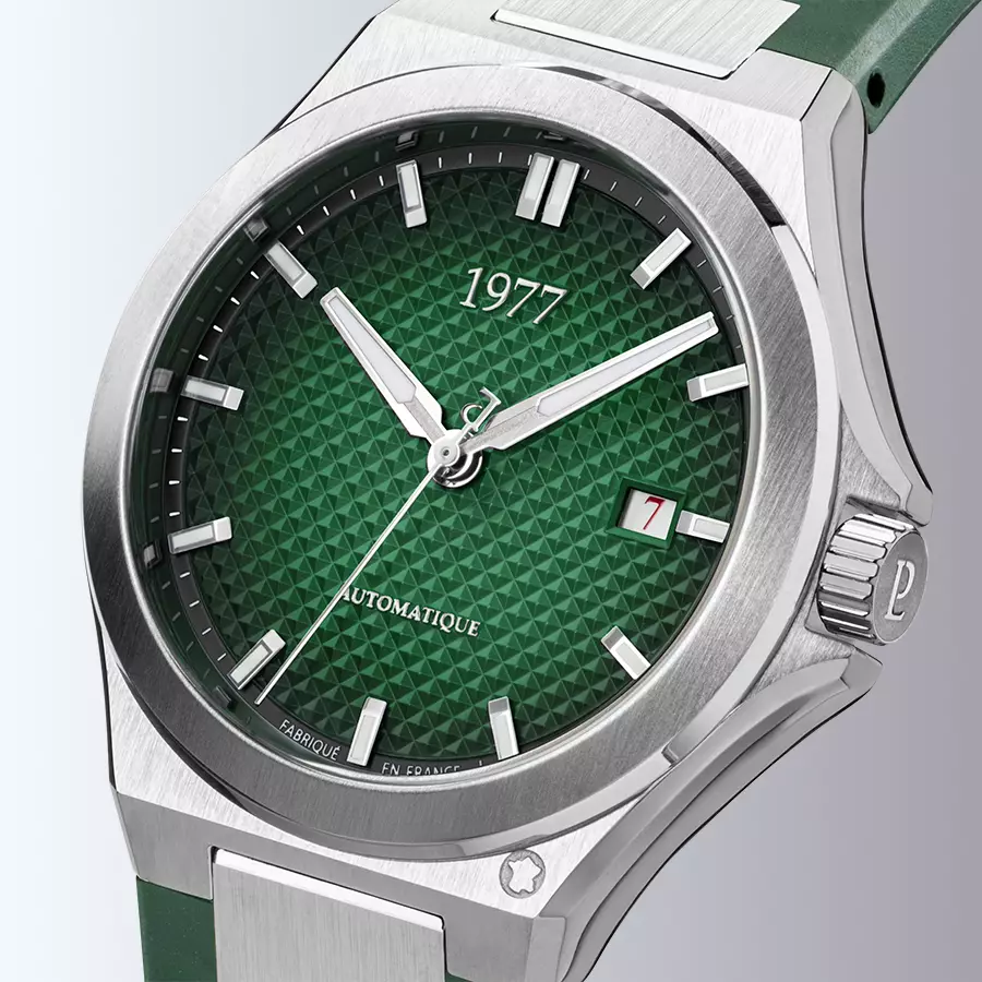 1977 ARSENE Automatique, 41 MM, Cadran Vert, Bracelet Caoutchouc FKM Vert Men's Watch 1977P02177