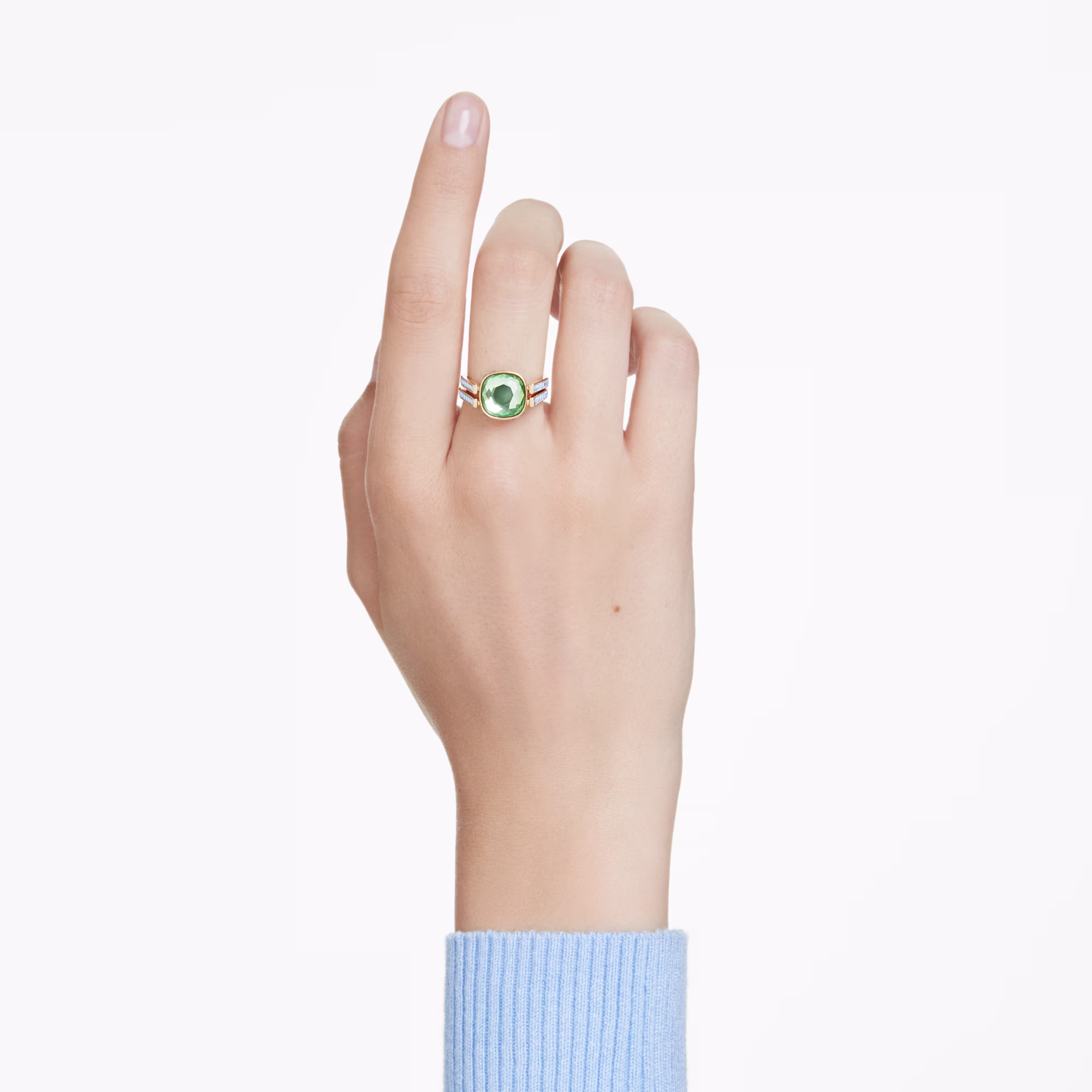 Swarovski Chroma Ring Kissenschliff, Mehrfarbig, 18k vergoldet, Gr. 55