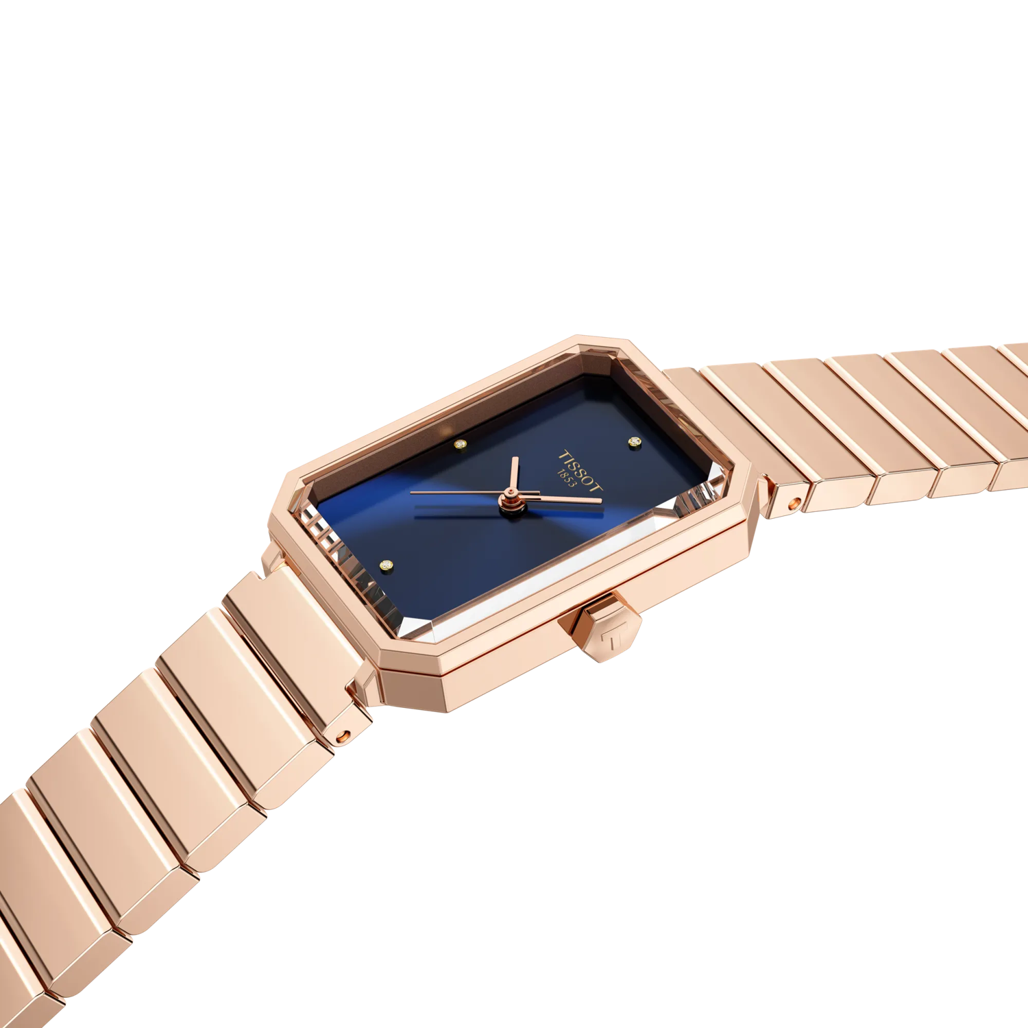 Tissot SRV Schweizer Quarzwerk, Roségold/Blau, 30mm Damenuhr T160.110.33.046.00