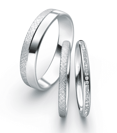 First Individual Love 3D TriSet wedding ring pair Rauschmayer 72-02040 | 73-02039 | 72-02039