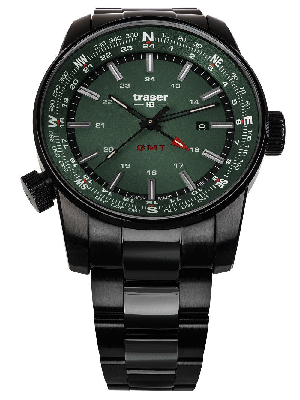 Traser H3 P68 Pathfinder GMT Green Herrenuhr 109525