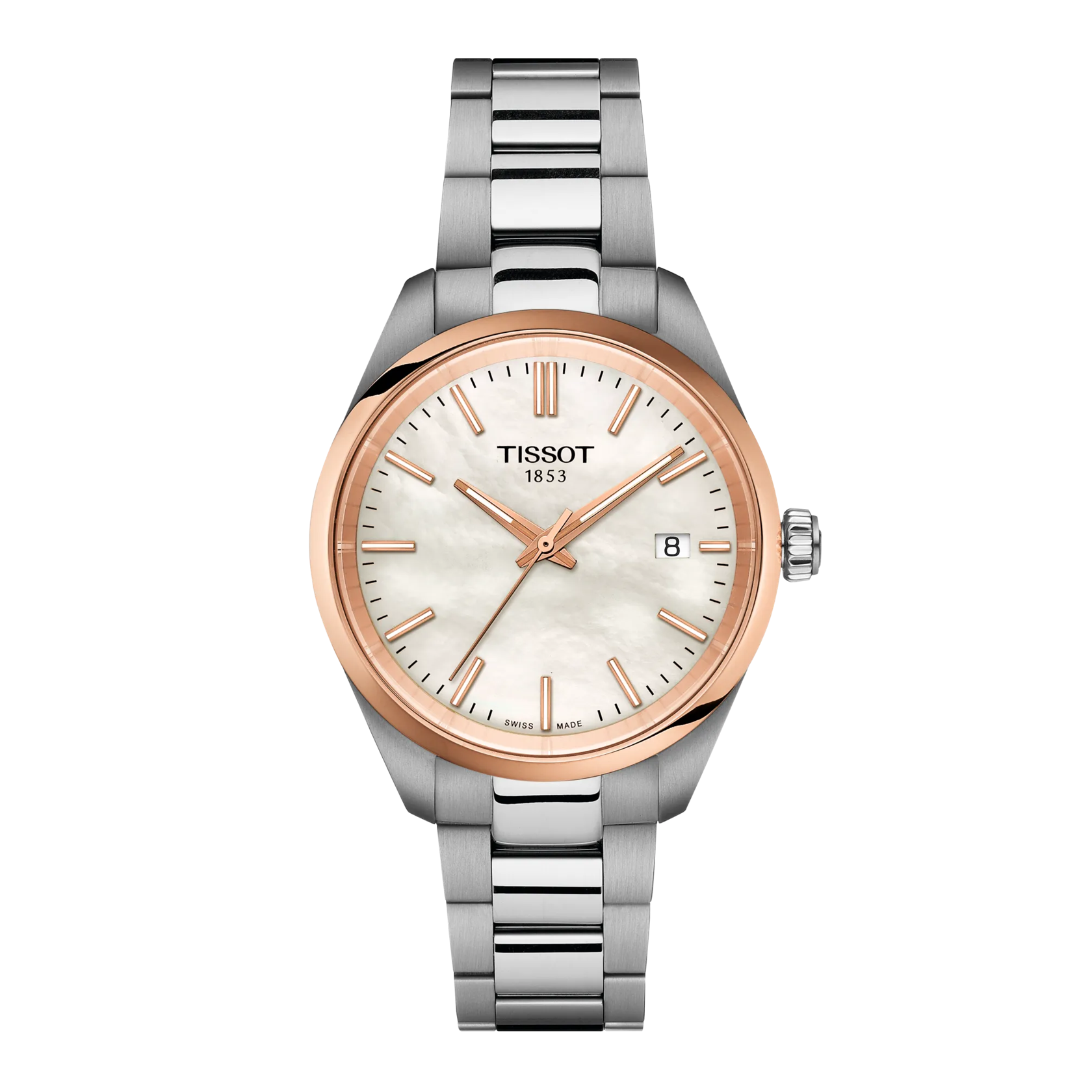 Tissot PR 100 34mm, Schweizer Quarzwerk Damenuhr T150.210.21.111.00