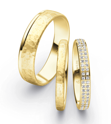 First Individual Love 3D TriSet Wedding Ring Pair Rauschmayer 72-03035 | 73-03035 | 72-02034