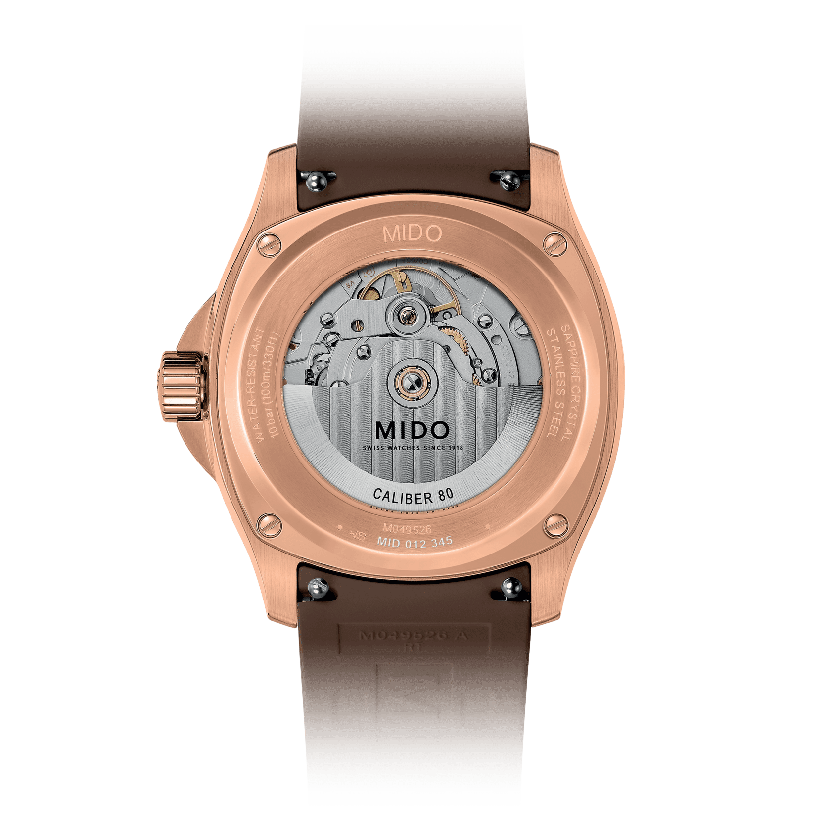 Mido Multifort TV braun Roségold Big Date Herrenuhr M049.526.37.291.00