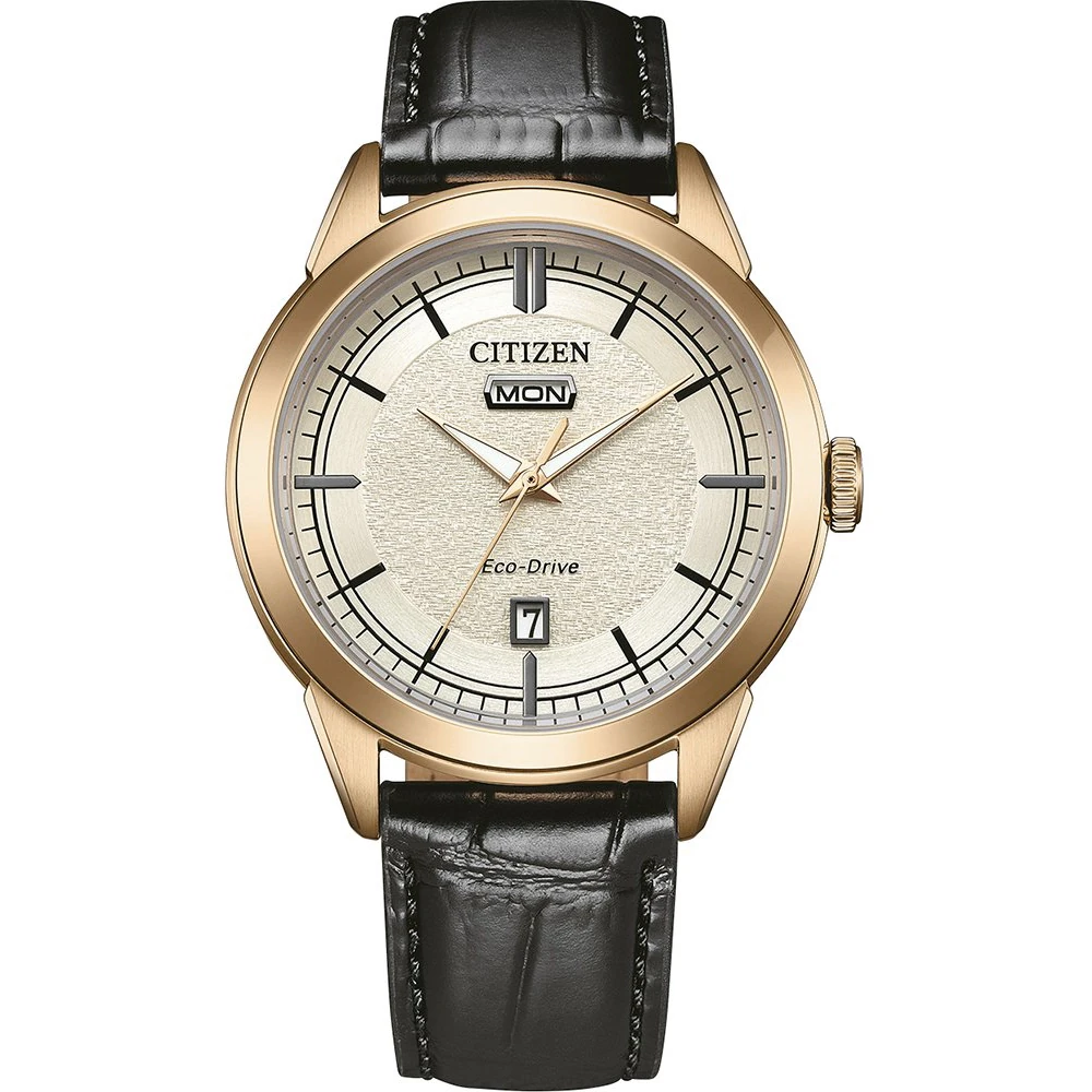 Citizen Eco-Drive Classic Day-Date Leder Gold, 40.5mm Herrenuhr AW0153-04AC