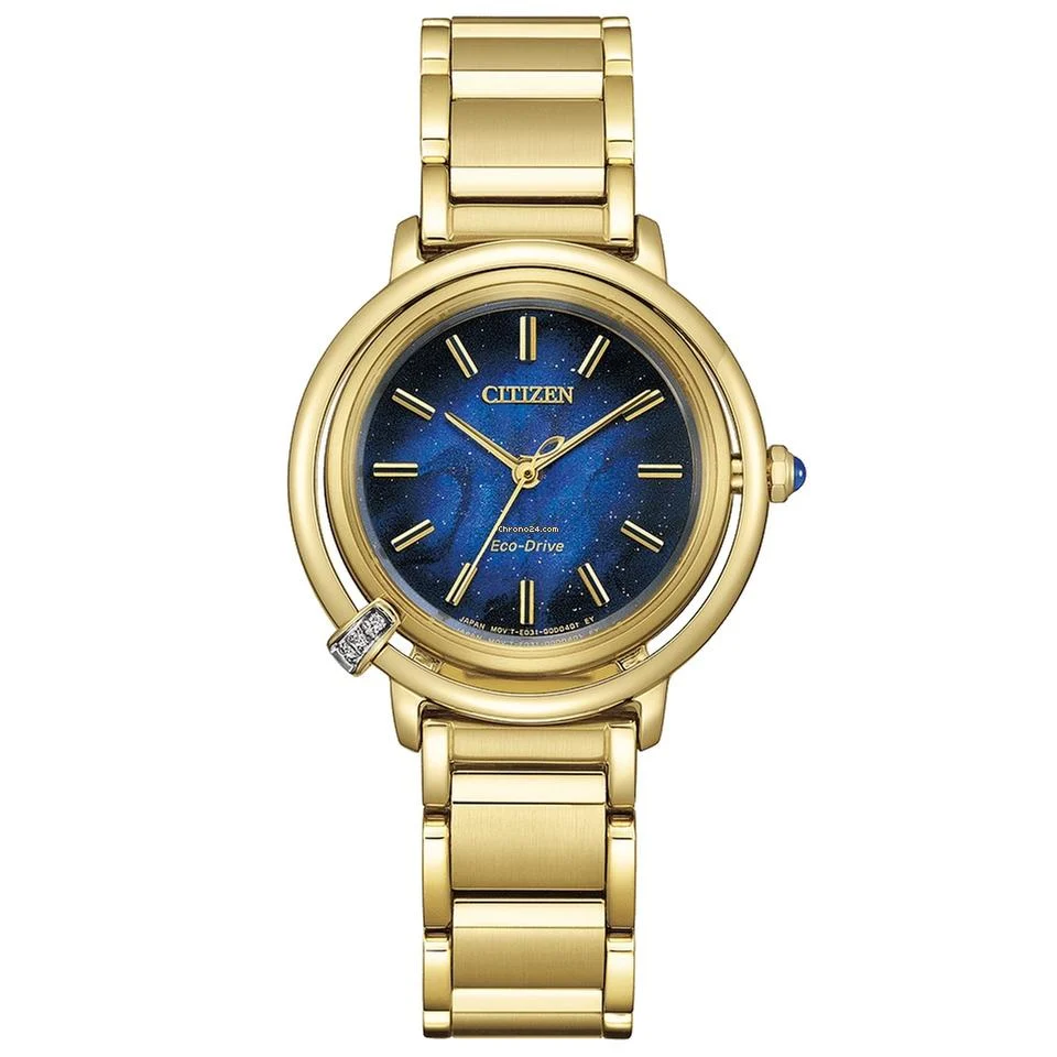 Citizen L ARCLY Collection Limited Edition, Eco-Drive Analog Quartz, Blue Gold Ladies Watch EM1099-57L