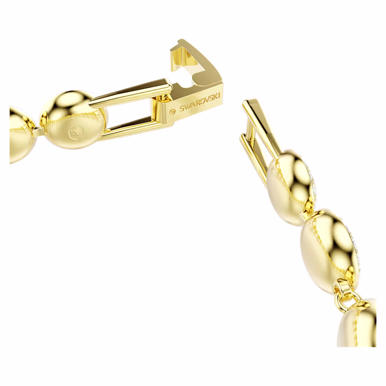 Swarovski Una Angelic Armband Rundschliff, Pavé, Mittel, Weiß, 18k vergoldet