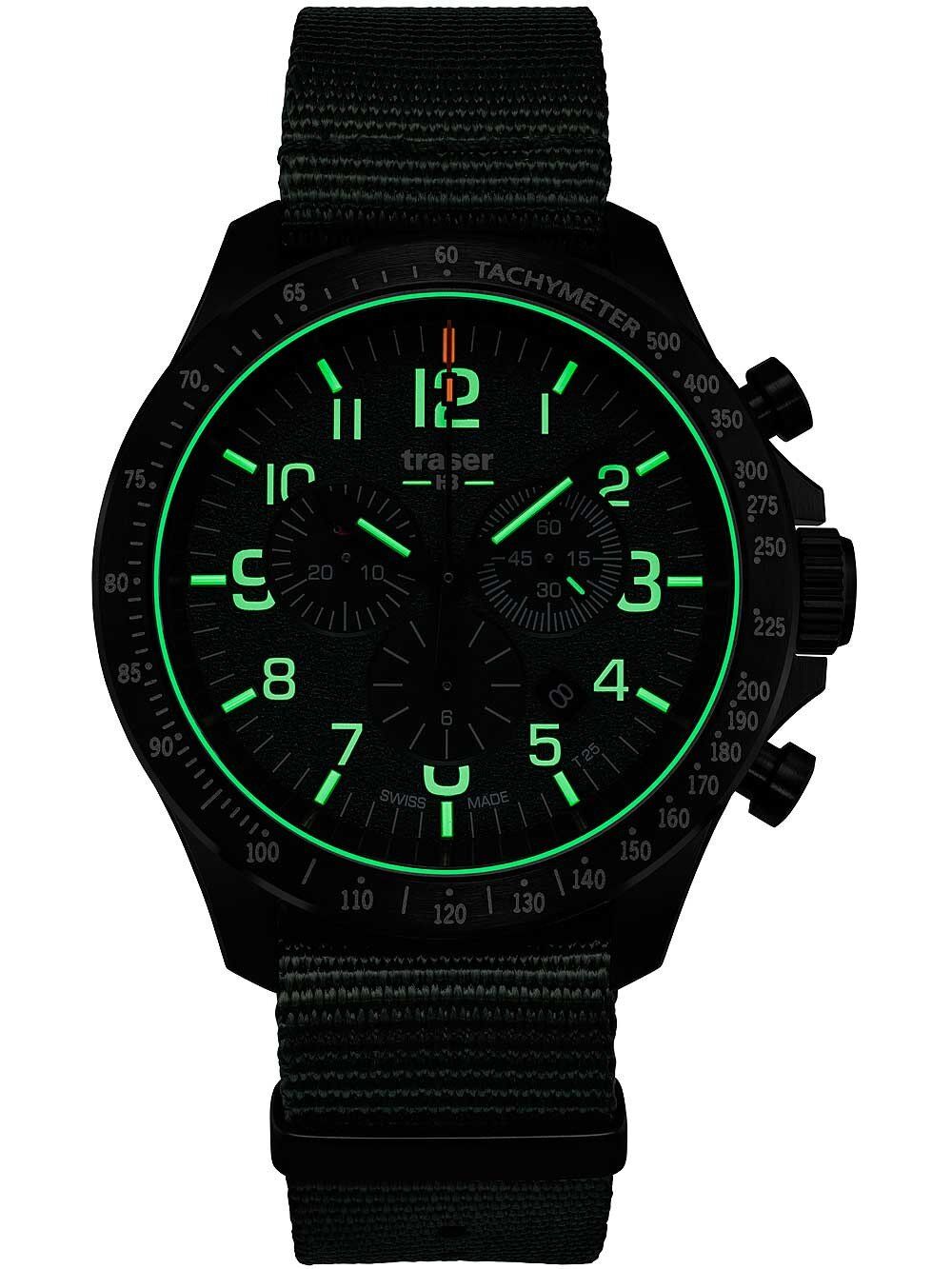 Traser H3 P67 Officer Pro Chrono Green Herrenuhr 109463