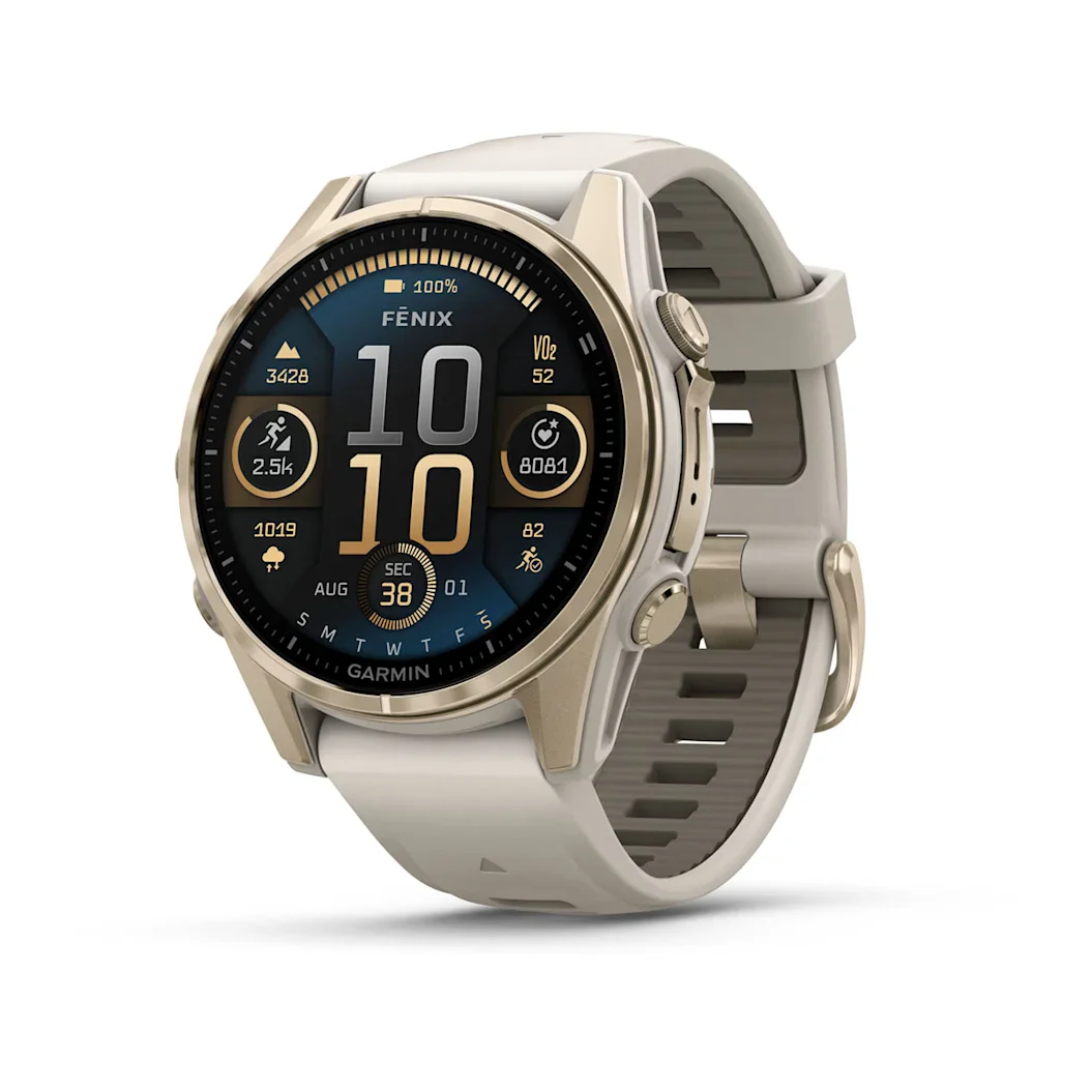 Garmin f nix 8 43 mm AMOLED Sapphire Nebelgrau Softgold 010 02903 11 gunstig kaufen bei RM Time