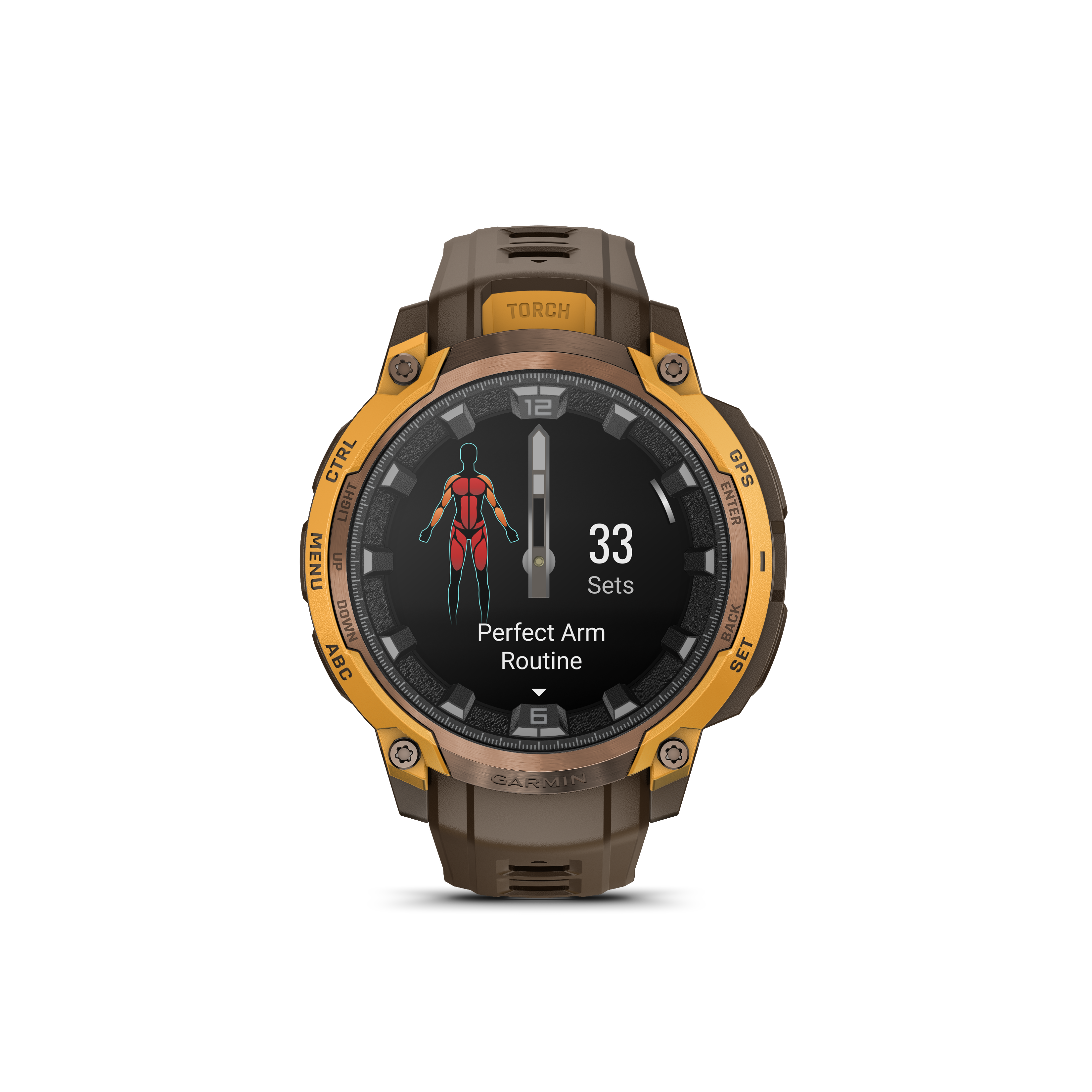 Garmin Instinct® Crossover AMOLED
Bronze/Sunburst Herrenuhr 010-03398-01