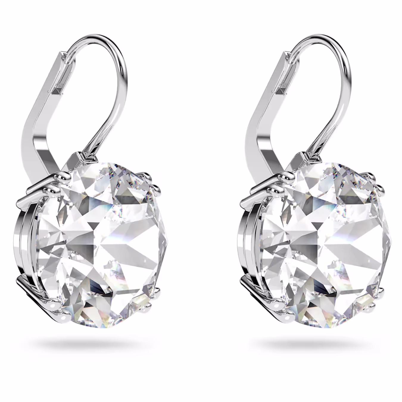 Swarovski Millenia Drop Earrings, Round Cut, White, Rhodium Plated