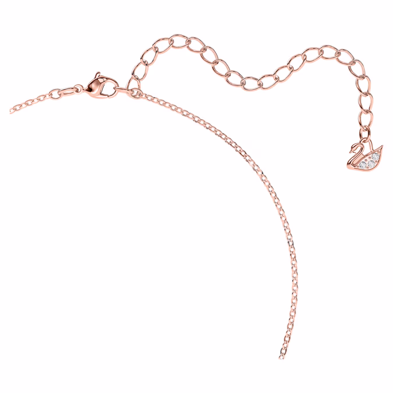 Swarovski  Swan Anhänger Schwan, Klein, Schwarz, 18k rosévergoldet