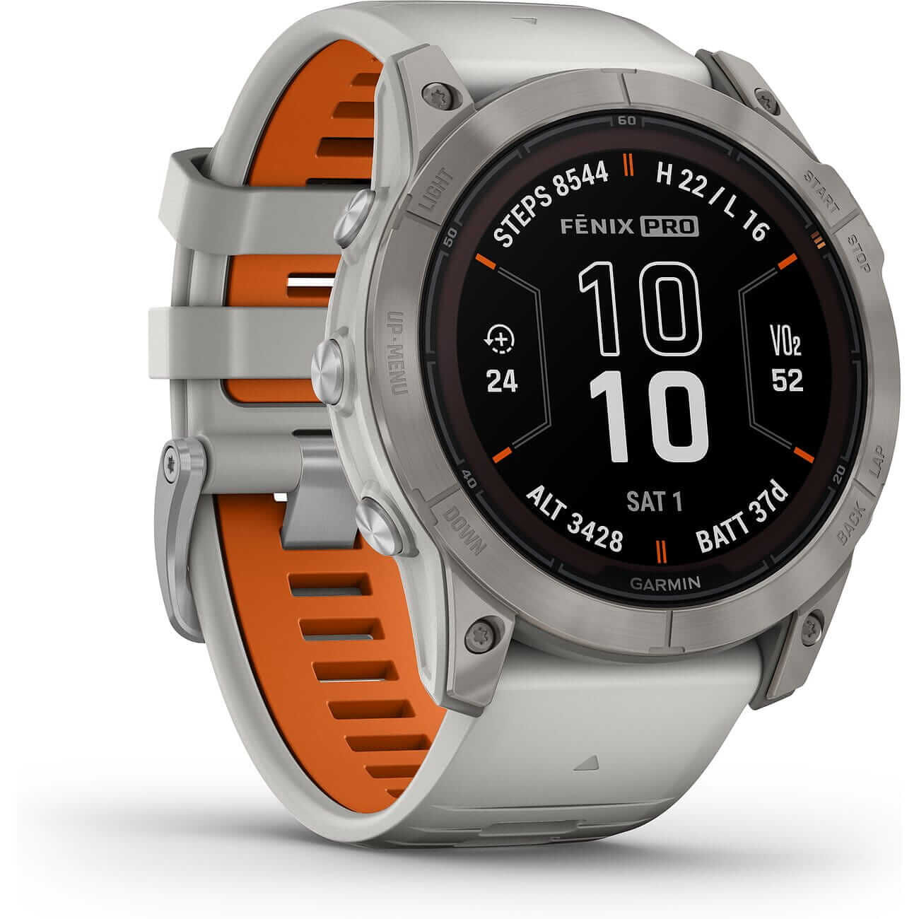 Garmin fēnix® 7X Pro Sapphire Solar Mist Gray Titanium with Silicone Strap 010-02778-15