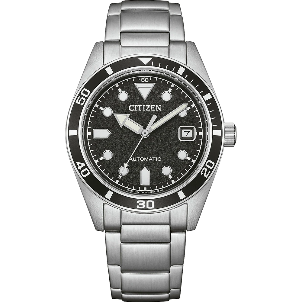 Citizen Automatik im Diver-Style Edelstahl schwarz, 38.5mm Herrenuhr NJ0221-50E