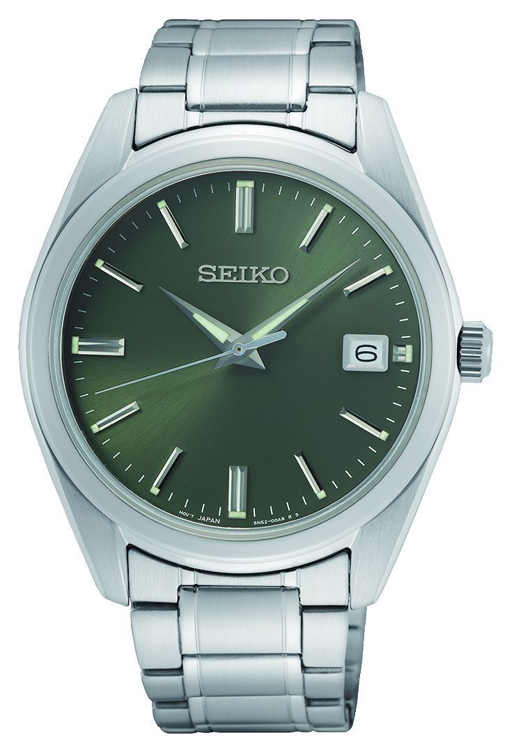 Seiko quartz with sapphire crystal men's watch SUR527P1