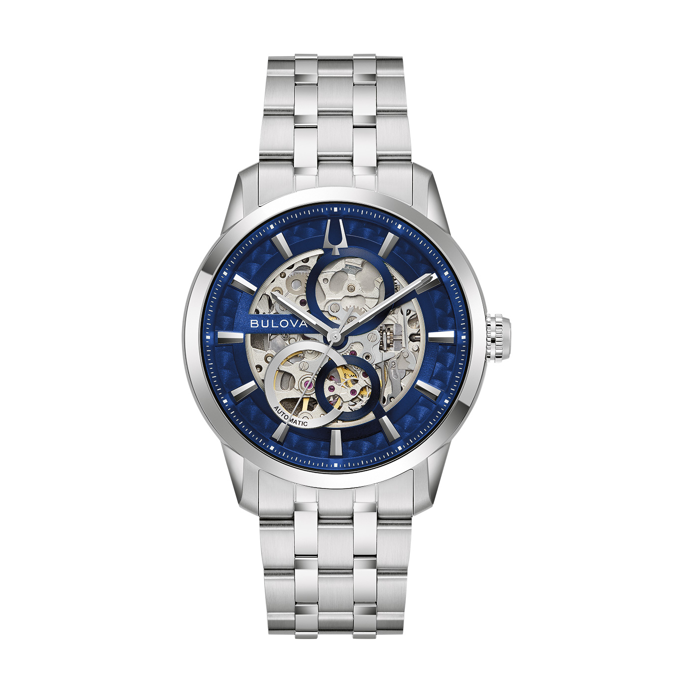 Bulova Sutton Skeleton Blau Herrenuhr 96A331 Bulova Sutton Skeleton Blau Herrenuhr 96A331