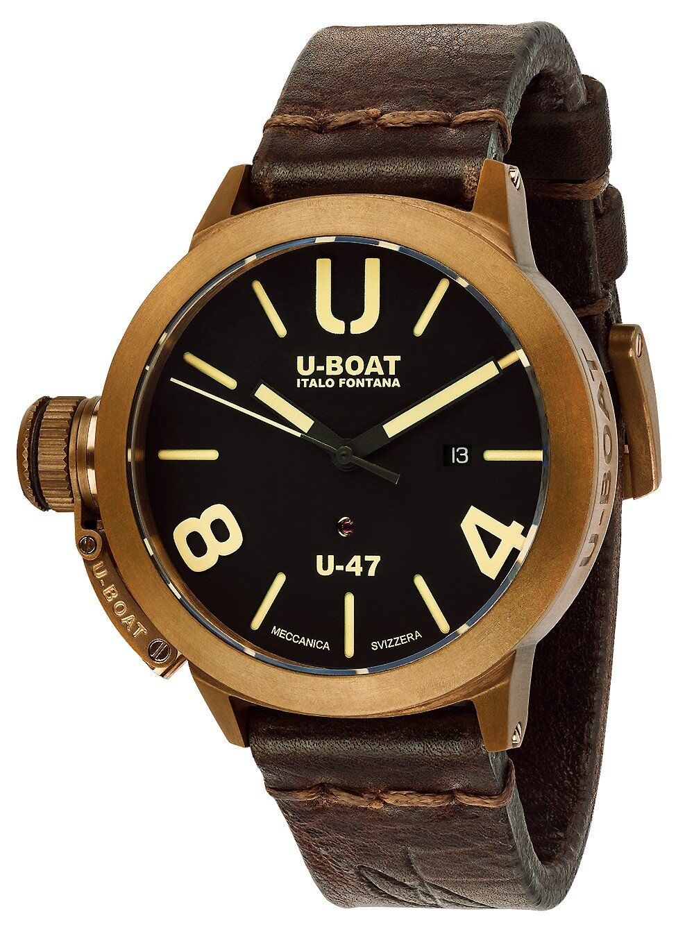 7797_front_1 U-Boat Classico U-47 Automatic 47mm Bronze Men's Watch 7797