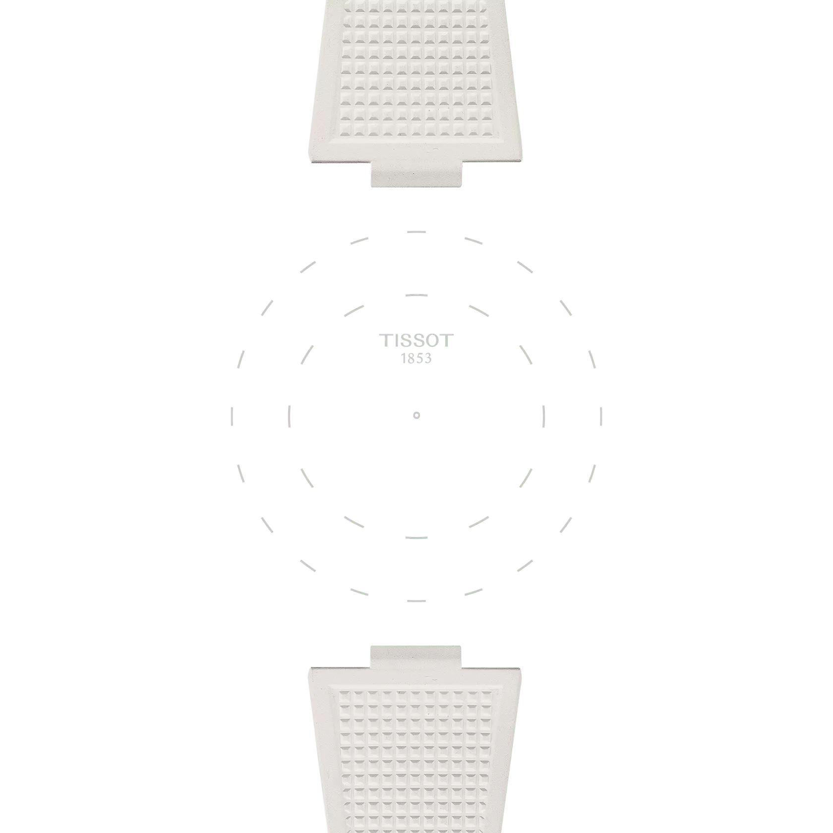 Tissot Ersatzarmband Kautschuk weiß 12 mm für PRX Modelle mit 40 mm Durchmesser T603.048.463