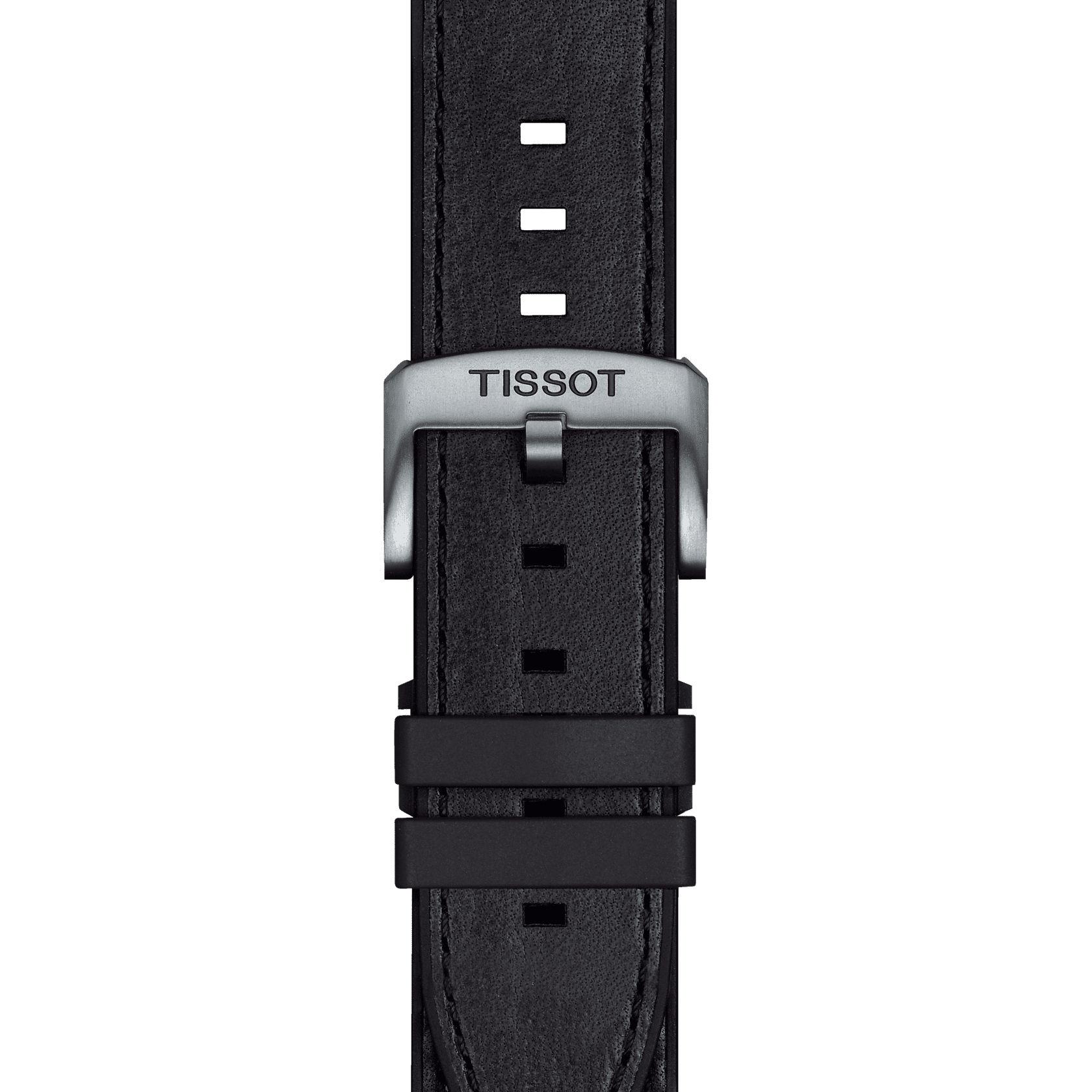 Tissot replacement strap black leather