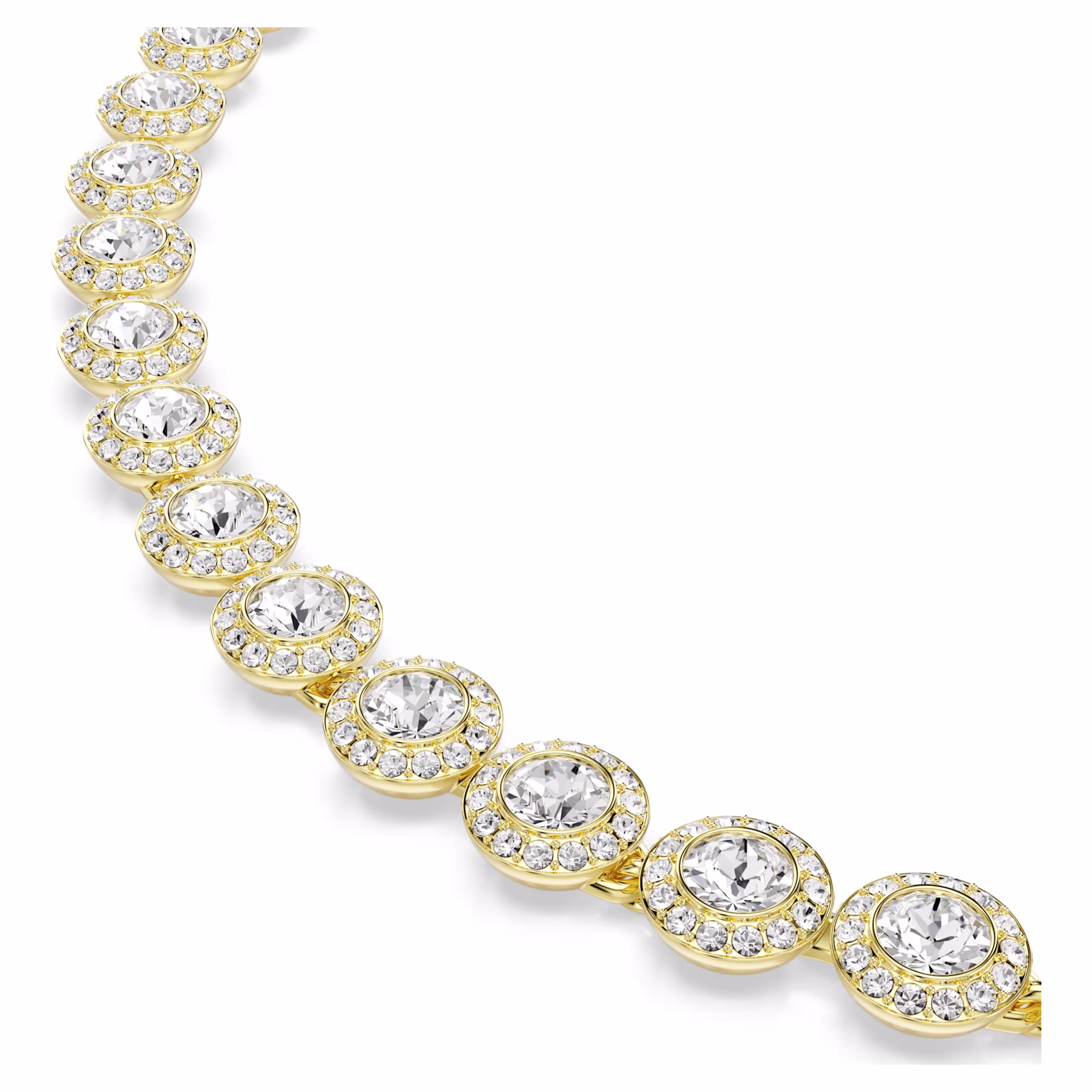 Swarovski  Una Angelic Set Set (3), Rundschliff, Weiß, Goldlegierungsschicht