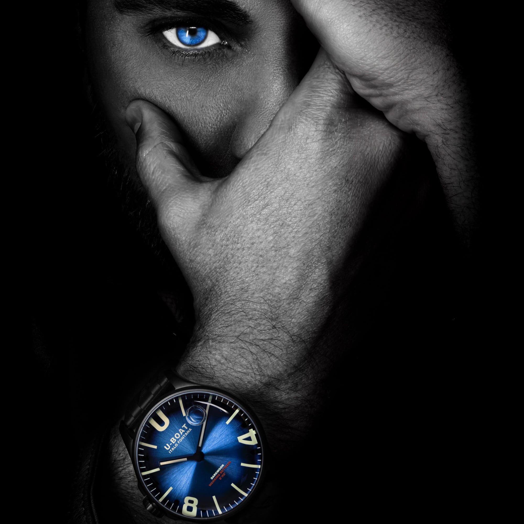 8700_em U-Boat Darkmoon 44mm Soleil Men's Watch 8700/B