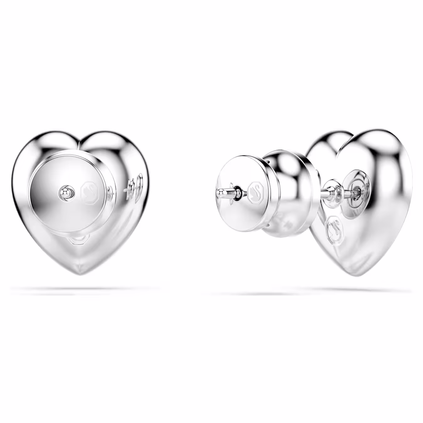 Swarovski Ariana Grande x Swarovski Ohrstecker Verschiedene Schliffe, Herz, Weiß, Rhodiniert