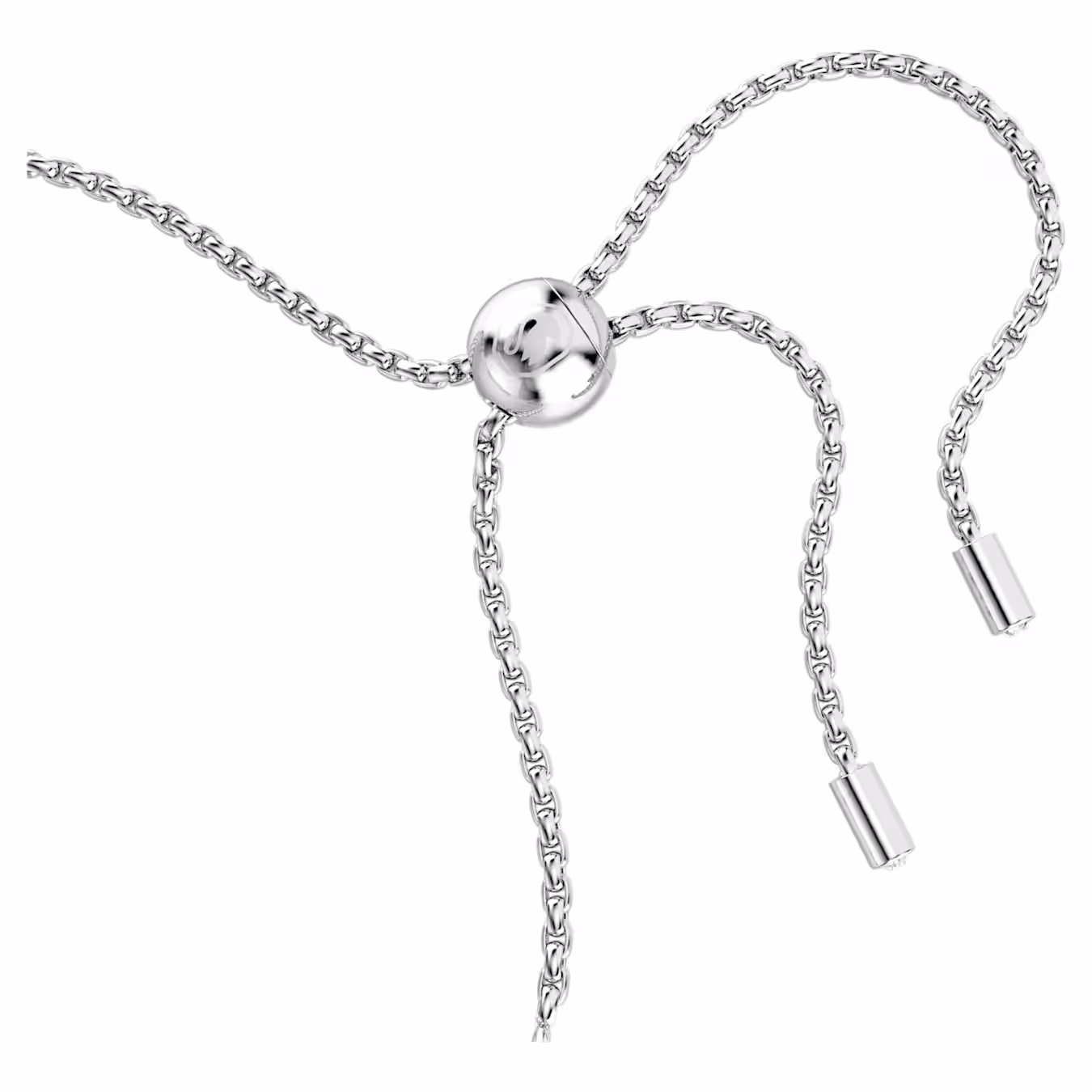 Swarovski Matrix Tennis Bracelet Mixed Round Cuts, White, Rhodium Plated