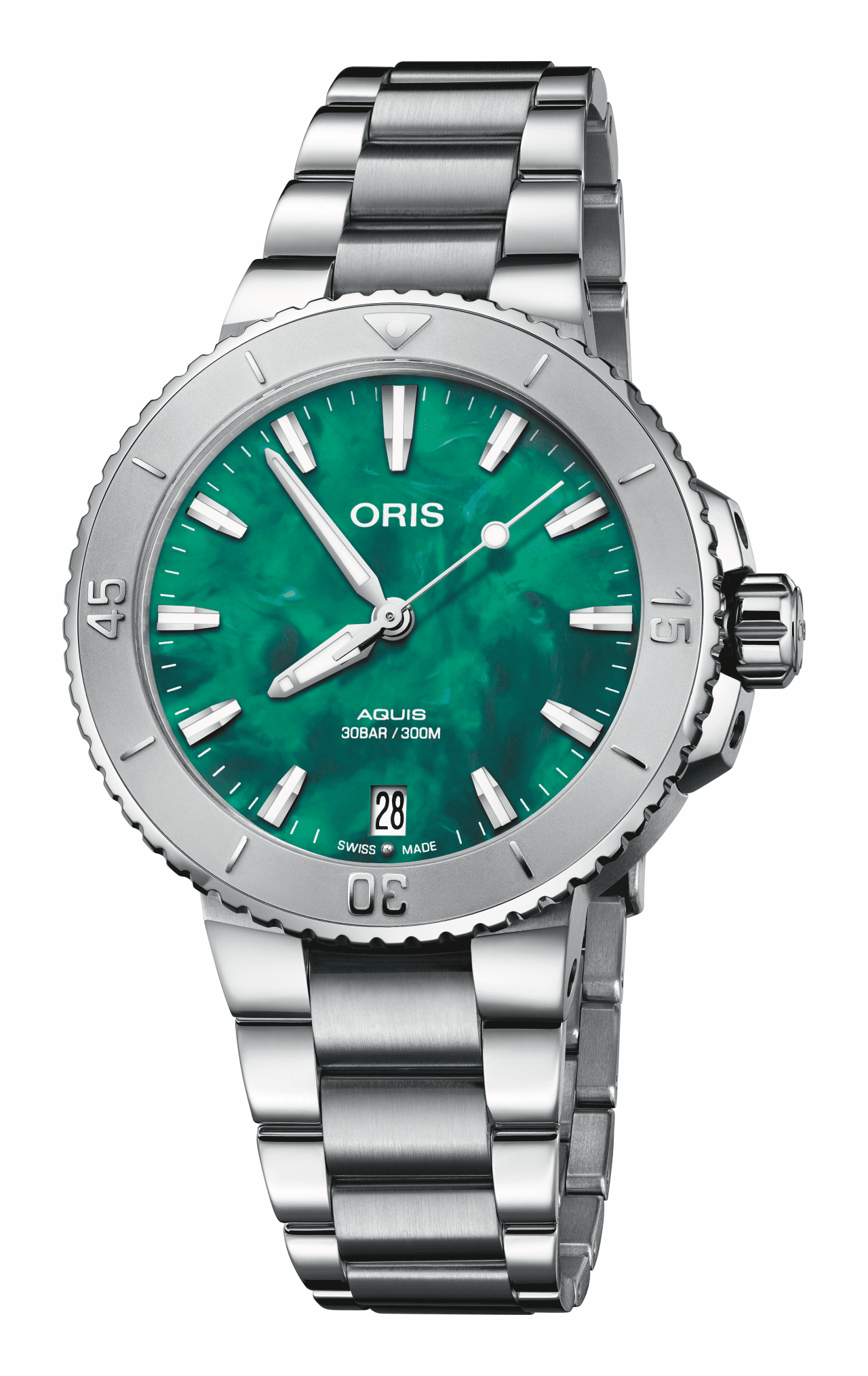 Oris X Bracenet 36.5mm, bezel with minute scale, ladies' watch 01 733 7770 4137-07 8 18 05P