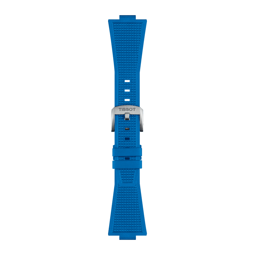 Tissot replacement strap blue rubber 12 mm, T852.049.577