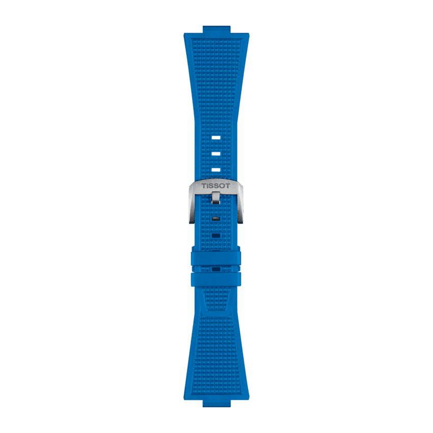 T852-049-577_view Tissot replacement strap blue rubber 12 mm, T852.049.577