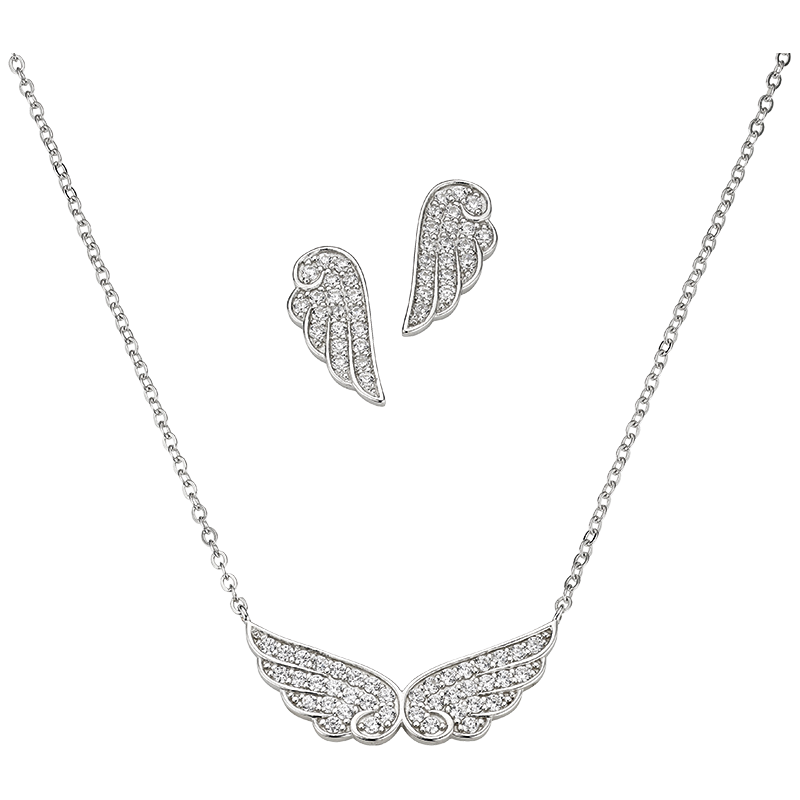 CEM 925er Silber Kette Set mit Flügel BGT906212