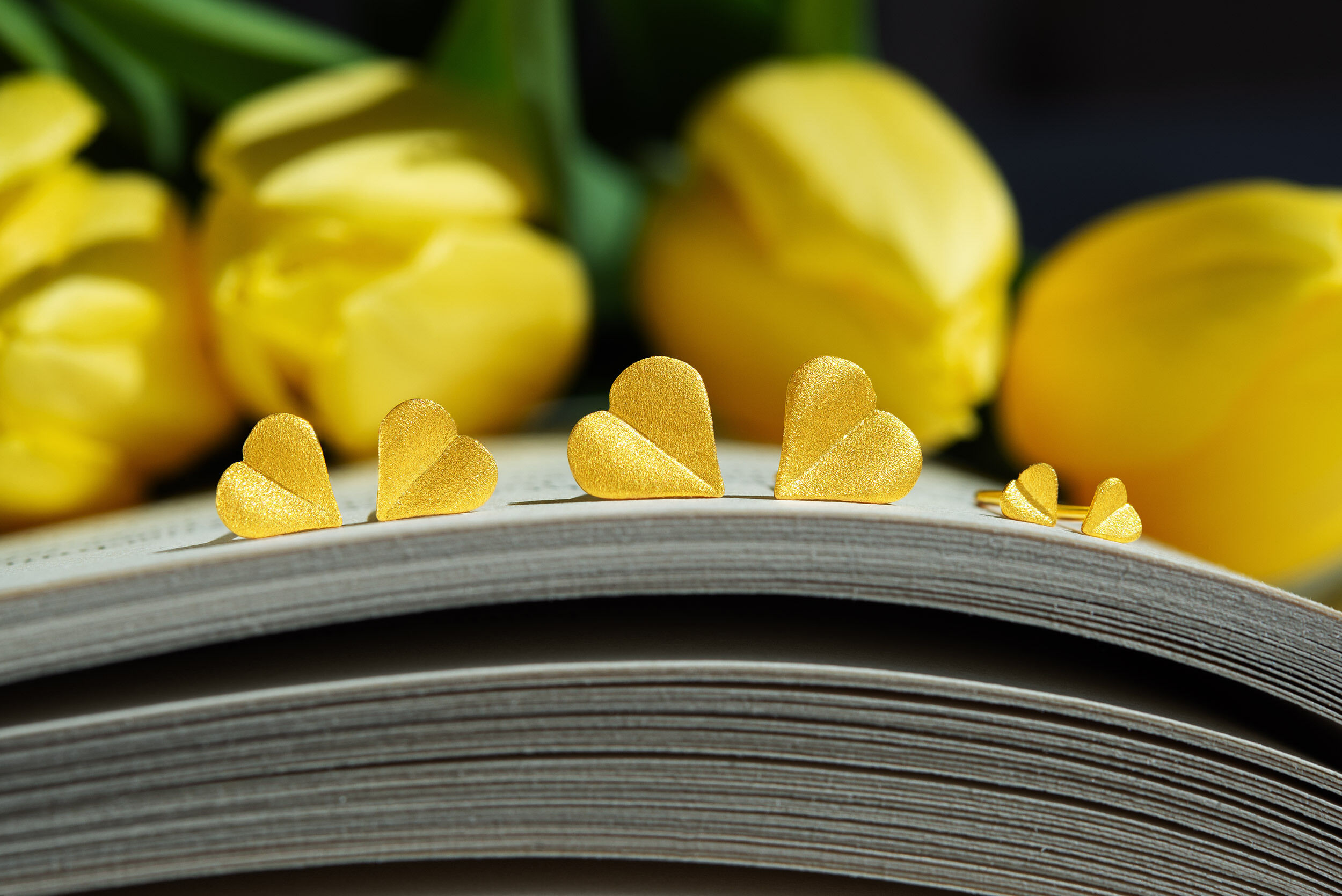 Bernd Wolf Stecker Corasino Designlinie Love, Herz, 9mm, Gold