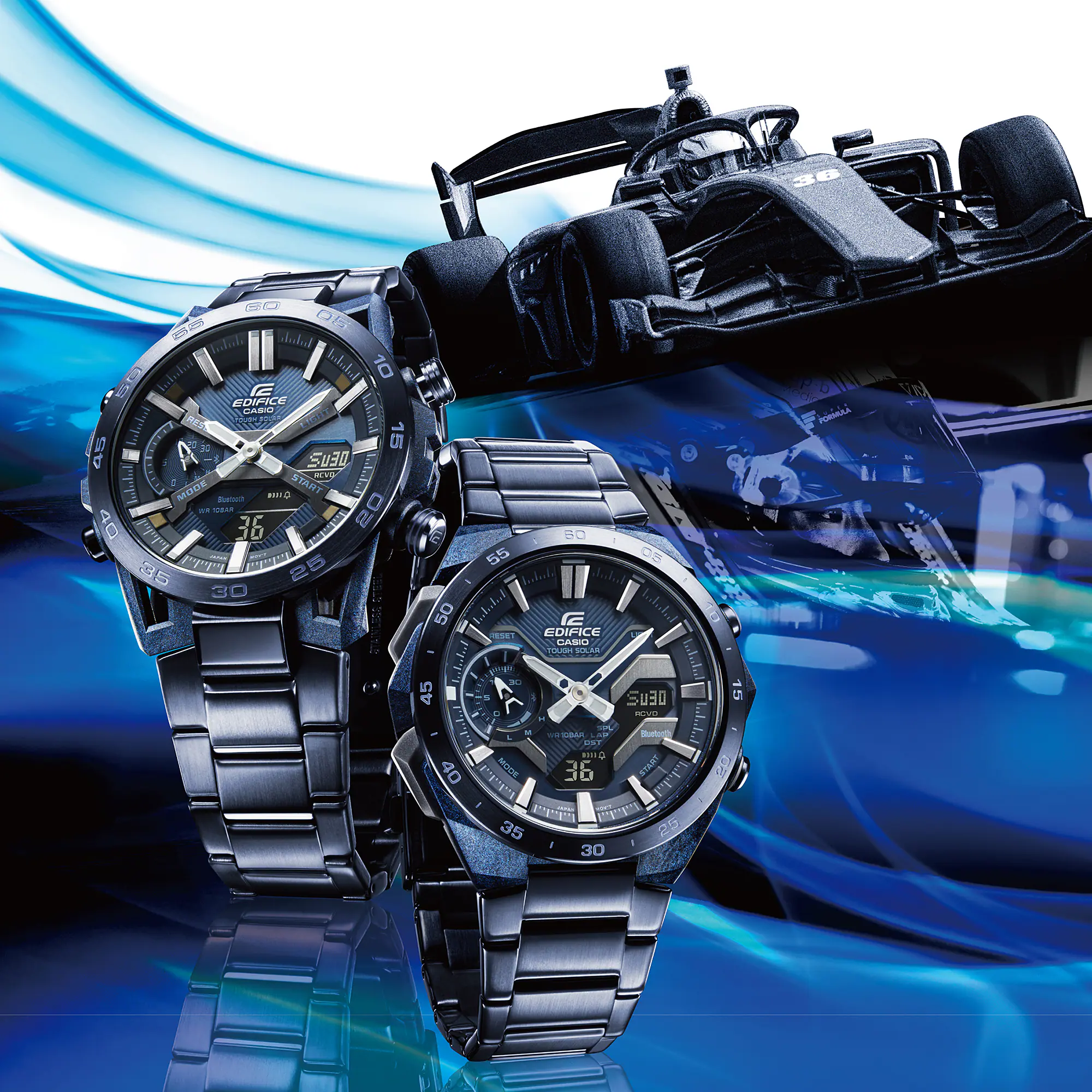 Casio EDIFICE WINDFLOW Herrenuhr ECB-2200CB-2AEF