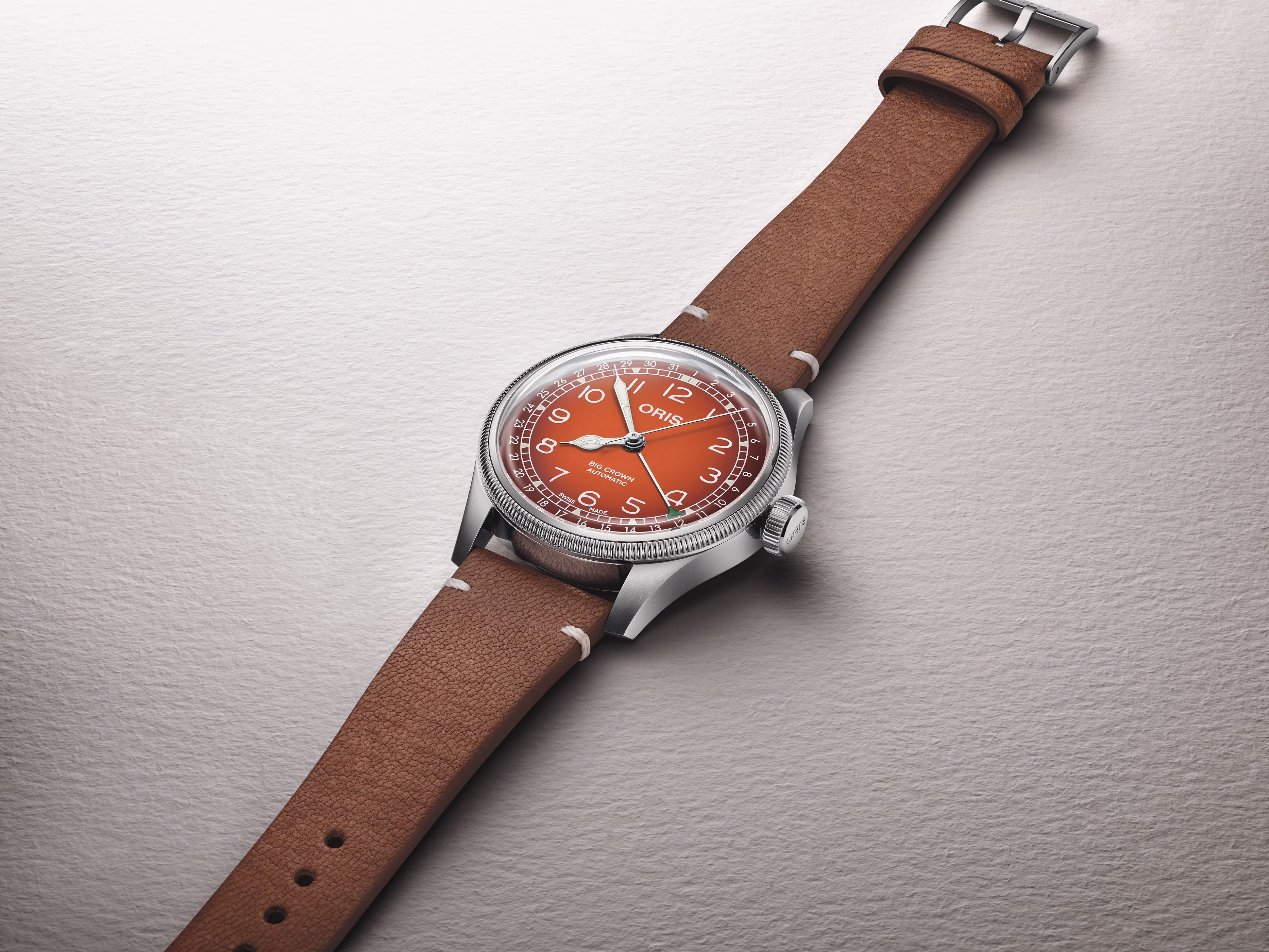 Oris Oris X Cervo Volante 40mm, deerskin strap, automatic, red men's watch 01 754 7785 4068 set