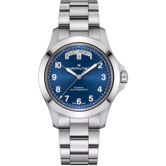 Hamilton Khaki Field King Day-Date 40 mm Blau, Edelstahl, Automatik Herrenuhr H64475140