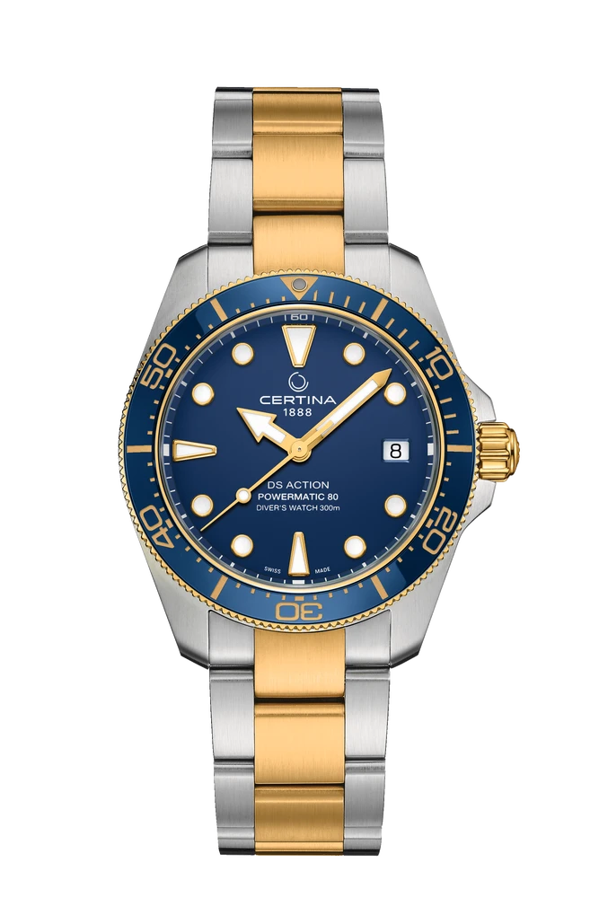 Certina DS Action Diver 38mm Bicolor Powermatic 80 Herrenuhr C048.807.22.041.00