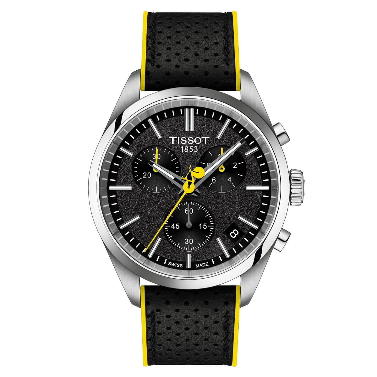 Tissot-PR-100-Tour-de-France-Uhr-2024-40mm-Quarz-T1504171105100 Tissot PR 100 Chronograph Tour de France men's watch including interchangeable strap T150.417.11.051.00