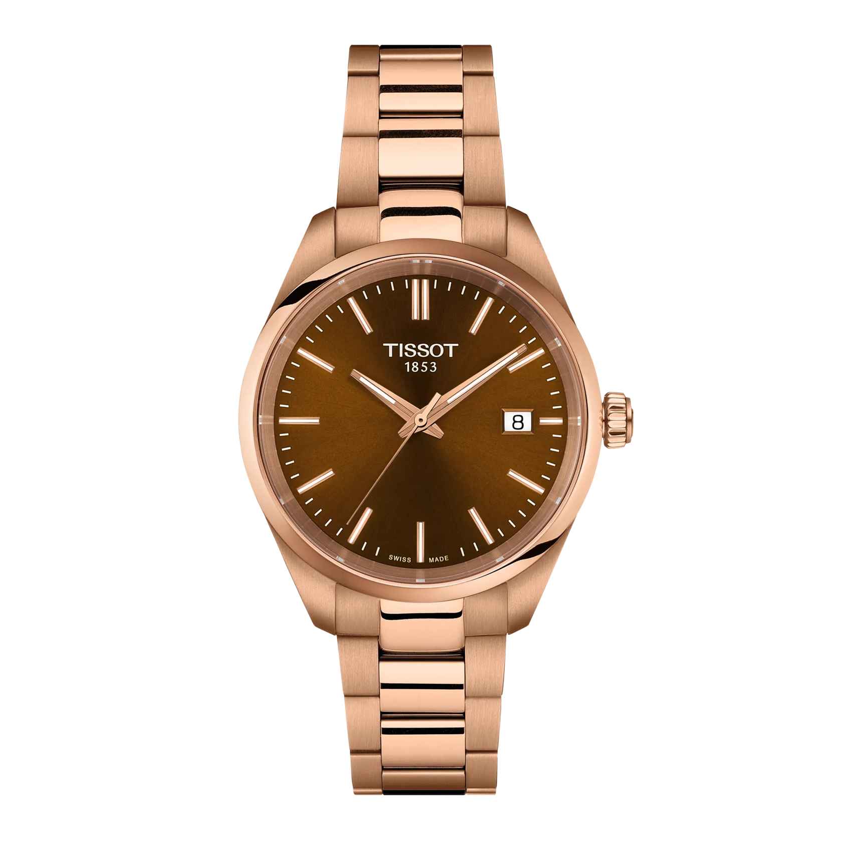 Tissot PR 100 34mm, Quarzwerk, Roségold Damenuhr T150.210.33.291.00