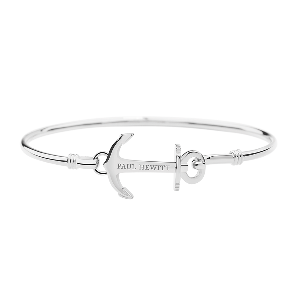 Paul Hewitt Armreif Anchor Cuff IP Silber 61 mm, PH-BA-A-S-M