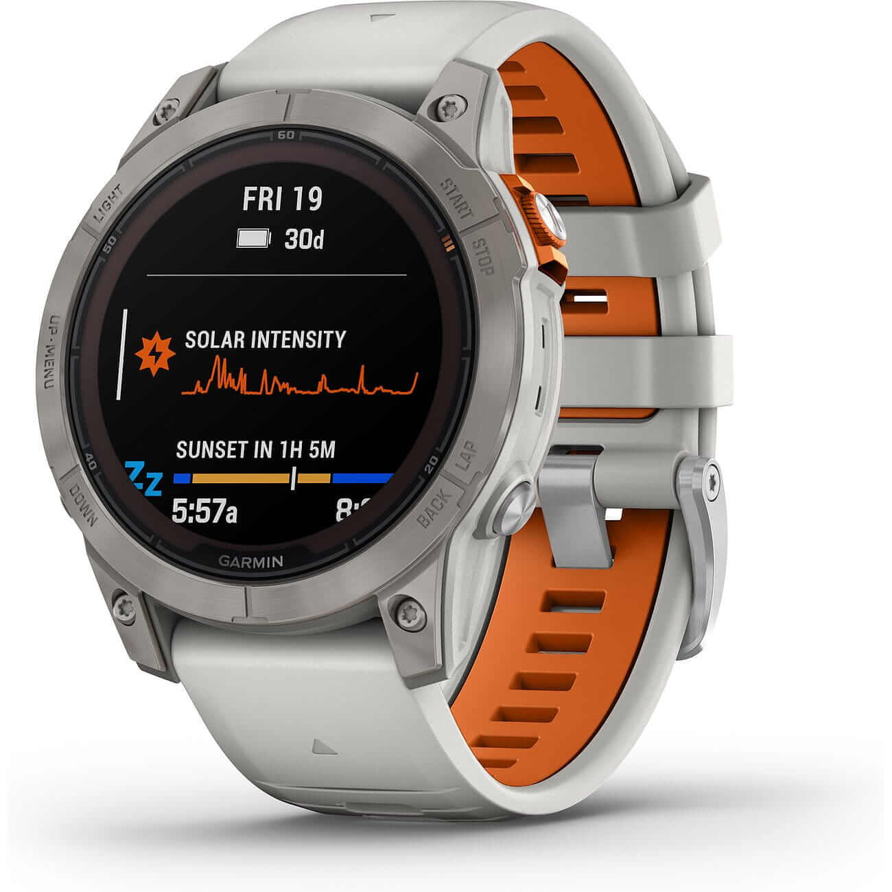 Garmin fēnix® 7 Pro Sapphire Solar Nebelgrau Titan mit Silikonarmband 010-02777-21