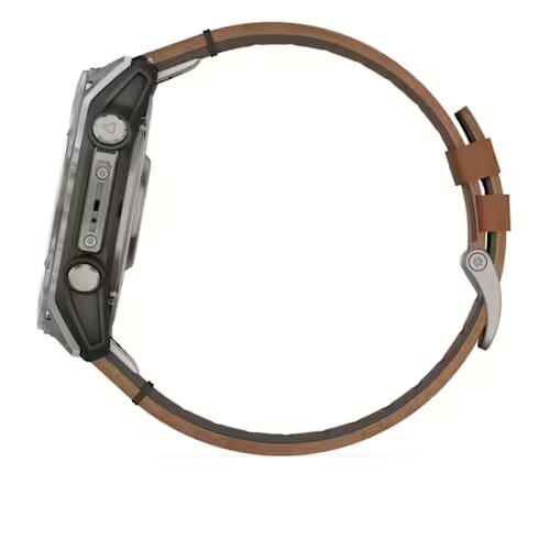 Garmin fēnix® 8 - 51 mm AMOLED Sapphire Graphit/Titanium Titan 010-02905-11 Bundle mit Lederarmband Garmin fēnix® 8 - 51 mm AMOLED Sapphire Graphit/Titanium Titan 010-02905-11 Bundle mit Lederarmband
