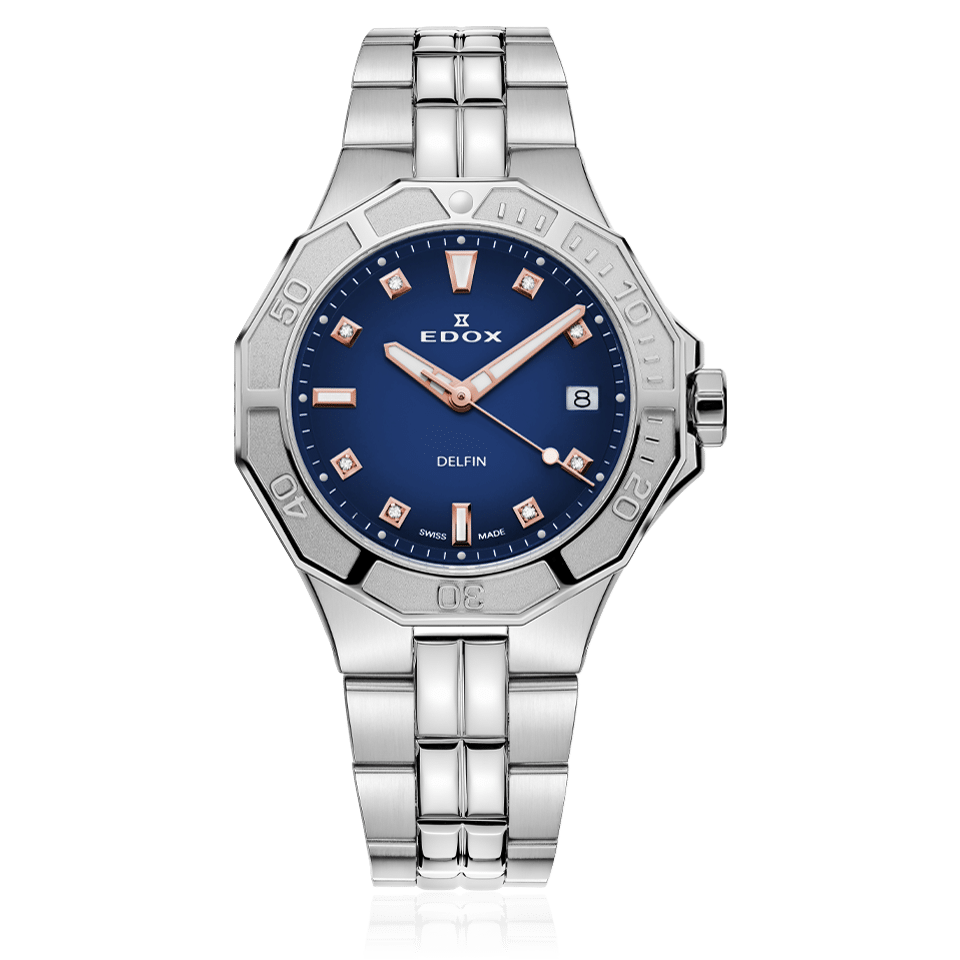 Edox Delfin Diver Date Lady Damenuhr 53020 3M BUDDR