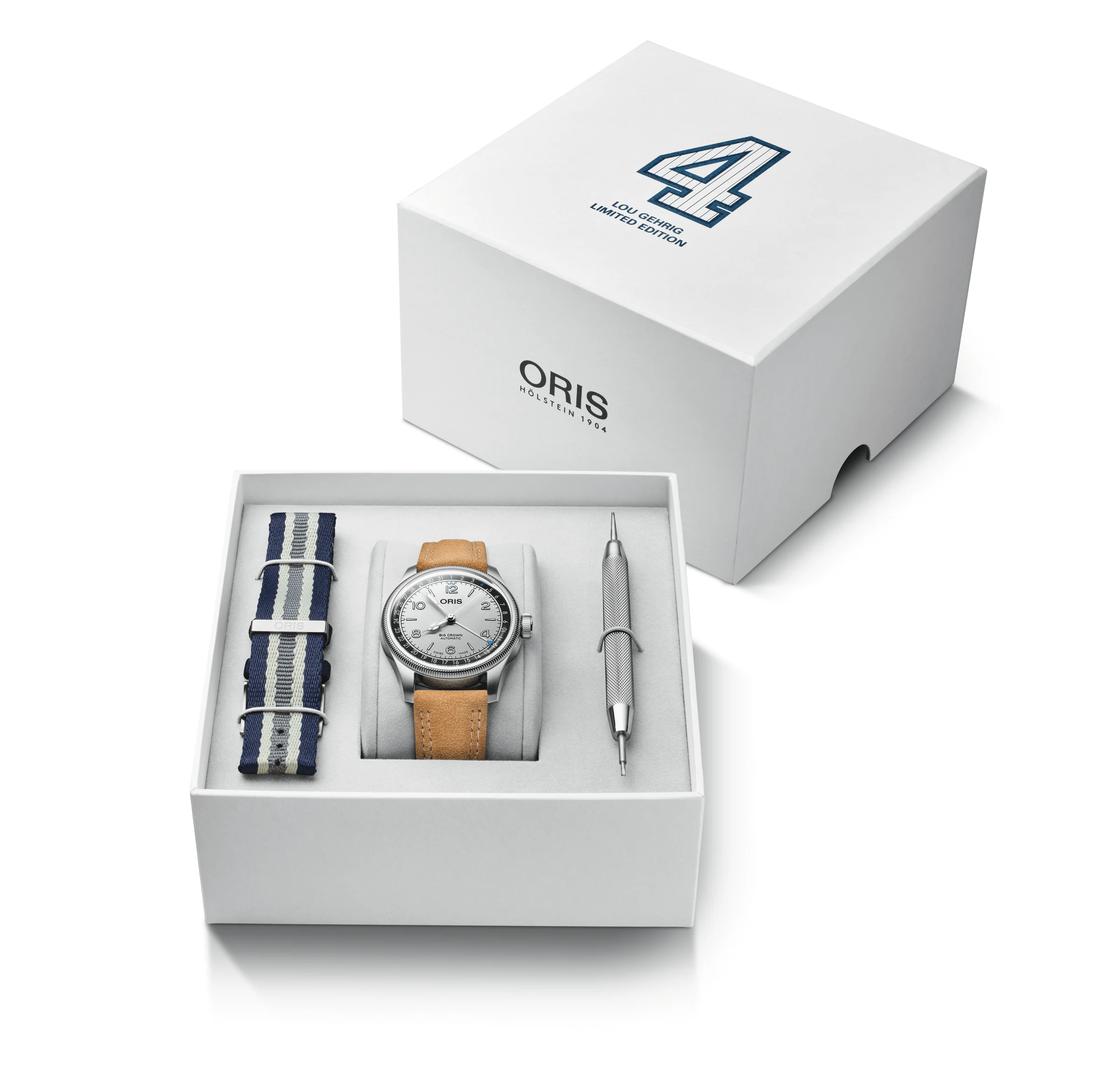 Oris Lou Gehrig baseball icon, Limited Edition, 40mm, Automatik Herrenuhr 754 7785 4091-Set
