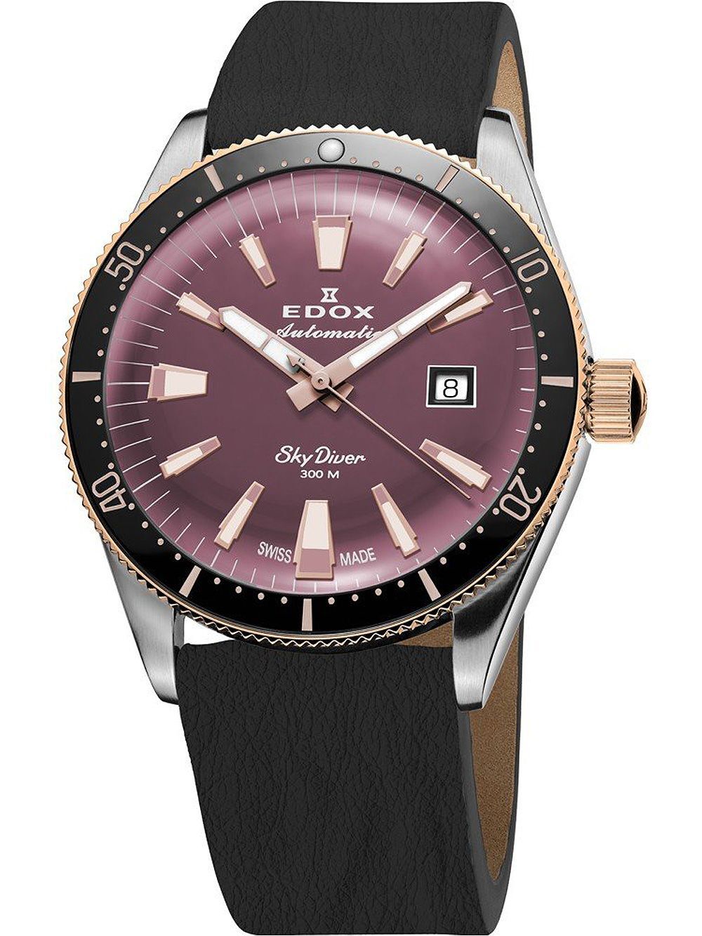 80131-357rnrc-vio Edox SkyDiver 38 Date Automatic Limited Edition Unisex Watch 80131 357RNRC VIO